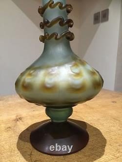 Art Nouveau Pate De Verre French Art Glass Vase c1900 Antique Huge 14 inches