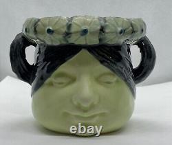 Art Nouveau Secessionist Ceramic Girl in Floral Headress Vase Rgd No. 348995