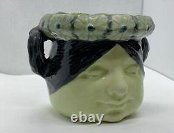 Art Nouveau Secessionist Ceramic Girl in Floral Headress Vase Rgd No. 348995