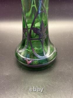 Art Nouveau Silver Overlay Vase