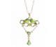 Art Nouveau Silver And Green Enamel Necklace