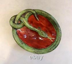 Art Nouveau Snake Bowl, Tray, Antique Hand Made