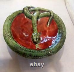 Art Nouveau Snake Bowl, Tray, Antique Hand Made