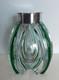 Art Nouveau Stuart & Sons Green Trailed Glass Inkwell
