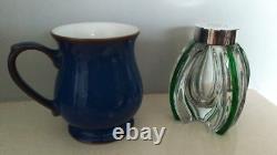 Art Nouveau Stuart & Sons Green Trailed Glass Inkwell
