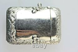 Art Nouveau Style Female Green Ivy Head Dress Enamel Silver Match Vesta Case