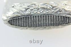 Art Nouveau Style Female Green Ivy Head Dress Enamel Silver Match Vesta Case