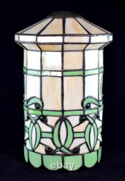 Art Nouveau Style Opaque Stained Glass Cylinder Lampshade Price Is For 1