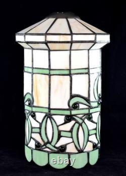 Art Nouveau Style Opaque Stained Glass Cylinder Lampshade Price Is For 1