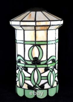 Art Nouveau Style Opaque Stained Glass Cylinder Lampshade Price Is For 1