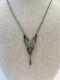 Art Nouveau Style Pat Cheney Sterling Silver And Enamelled Necklace Stylised