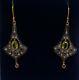 Art Nouveau Style Peridot, Amethyst And Diamond Long Drop Earrings Silver & 9ct