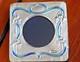 Art Nouveau Style Silver Frame Blue Green Enamel Flowers & Ribbons