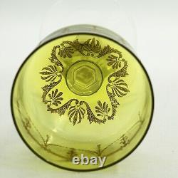 Art Nouveau Theresienthal Wine Glass Green Bowl Gilt Decorations, 1900s