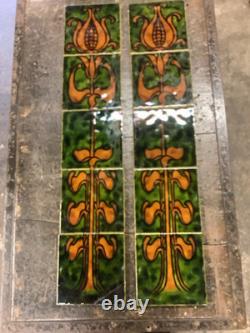 Art Nouveau Tiles Set Of Ten