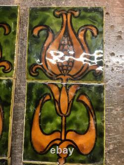 Art Nouveau Tiles Set Of Ten