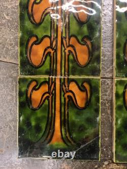 Art Nouveau Tiles Set Of Ten