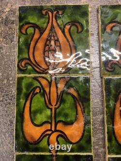 Art Nouveau Tiles Set Of Ten