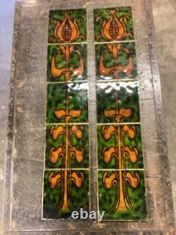 Art Nouveau Tiles Set Of Ten