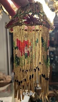 Art Nouveau Unsigned Loetz Iridescent Oil Spot Gold Green Art Glass CANDLE LAMP