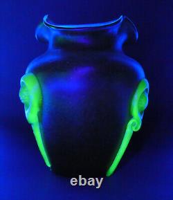 Art Nouveau Uranium Glass Loetz Vase Approx. 1900