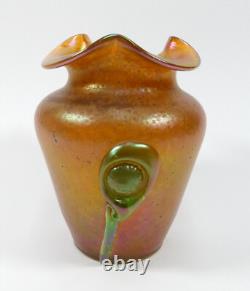 Art Nouveau Uranium Glass Loetz Vase Approx. 1900