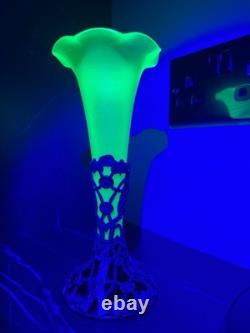 Art Nouveau Uranium Glass Vase