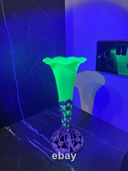 Art Nouveau Uranium Glass Vase