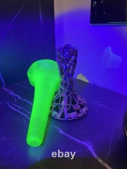 Art Nouveau Uranium Glass Vase
