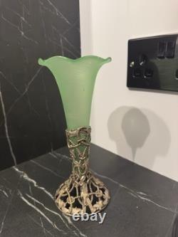 Art Nouveau Uranium Glass Vase