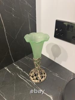 Art Nouveau Uranium Glass Vase