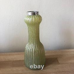 Art Nouveau Vase Poss. Loetz or Kralik with English Sterling Silver Rim 1906