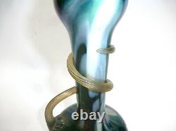Art Nouveau Vase with Handle Wilhelm Kralik ca. 1900 Green