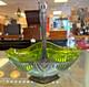 Art Nouveau Wmf Silver Plated Basket Centre Piece With Green Glass Liner