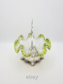 Art Nouveau WMF Silver Plated Centrepiece With Green Vaseline Glass circa 1900