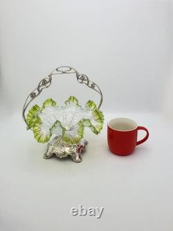 Art Nouveau WMF Silver Plated Centrepiece With Green Vaseline Glass circa 1900