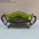 Art Nouveau Wmf Green Glass Insert Centerpiece