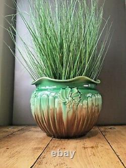 Art Nouveau Wf Needham Queen Anne Dripglaze Pottery Plant Pot Planter Jardiniere