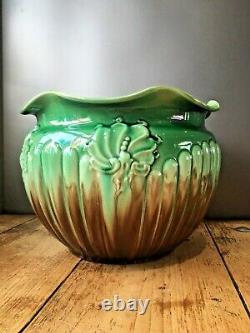 Art Nouveau Wf Needham Queen Anne Dripglaze Pottery Plant Pot Planter Jardiniere