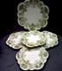 Art Nouveau Wileman Shelley The Foley China Collection Green Cameo 5 Plates