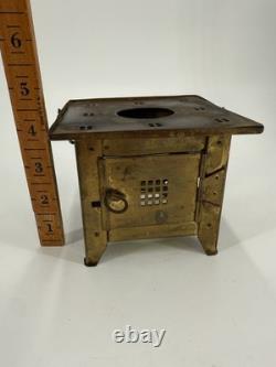 Art Nouveau brass and green glass teapot warmer by Jan Eisenloeffel