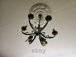 Art Nouveau chandelier large with 9 lights