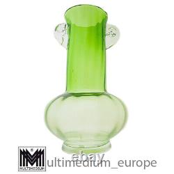 Art Nouveau glass vase green Art Nouveau design glass