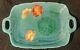 Art Nouveau Majolica Jugendstil Nasturtium Handled Platter Tray By Zell, Germany