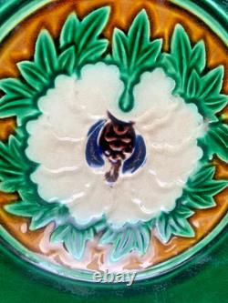 Art Nouveau style majolica plate, dating from circa 1890-1910