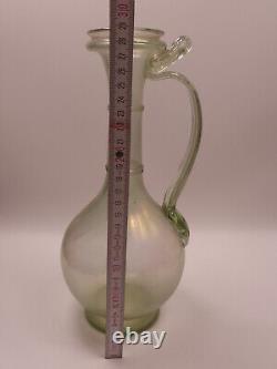 Art Nouveau vase with handle glass loetz Olympia Bohemian Art Nouveau glass