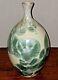 Art Pottery Crystalline Leaves Mint Green Art Nouveau Ceramic Vase Belden 7.5