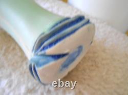 Art Pottery Vase Ovid Three Lobed Matt Green Found on Gulf Coast Signed S