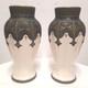 Art Nouveau, Bosch Freres, La Louvier, Pair Of Matched Vases
