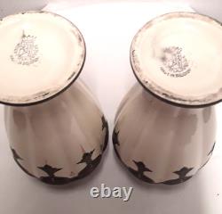 Art nouveau, Bosch Freres, La Louvier, pair of matched vases